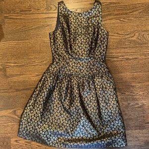 J. crew: blue/gold dress